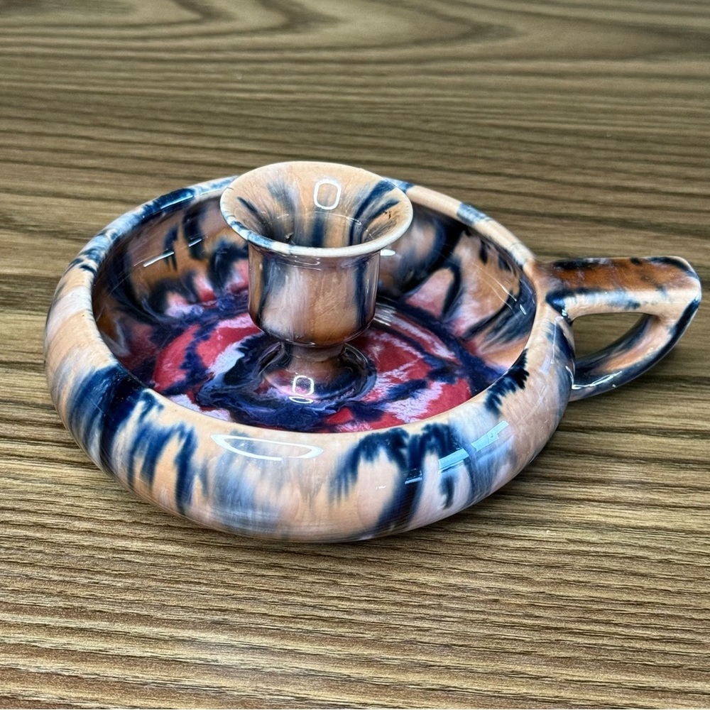 Vintage Czech Coronet Ceramic Candle Holder